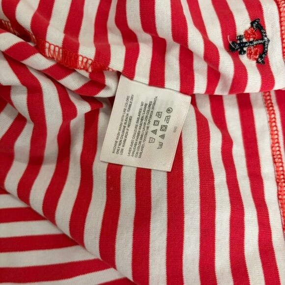 Brooks Brothers Blouse Women's XL Striped V-Neck 3/4 Sleeve Nautical Top - Picture 11 of 11